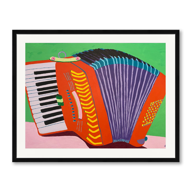 Accordion Print by Sue Graef, Black Framed Paper, 25.25" H x 31.25" W