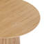 47.24 Inch Oak Tone Round Wood Kitchen Dining Table, Household Leisure Coffee Table