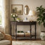 Console demi-lune en bois massif avec tiroir et tablette-1361520907-1361520912-1361520916