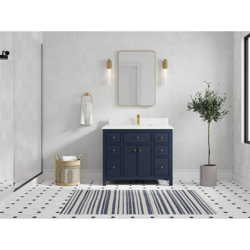 Ensemble de meuble-lavabo simple 42 po, Empira blanc