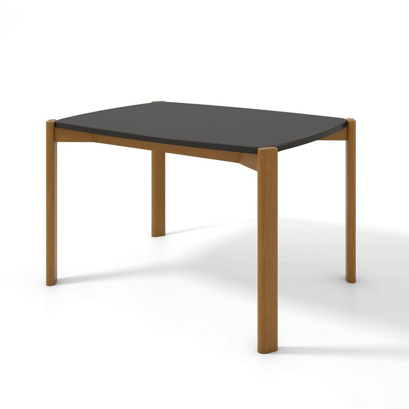Table de salle à manger Gales, Noir mat, L 35,43 po x L 47,24 po