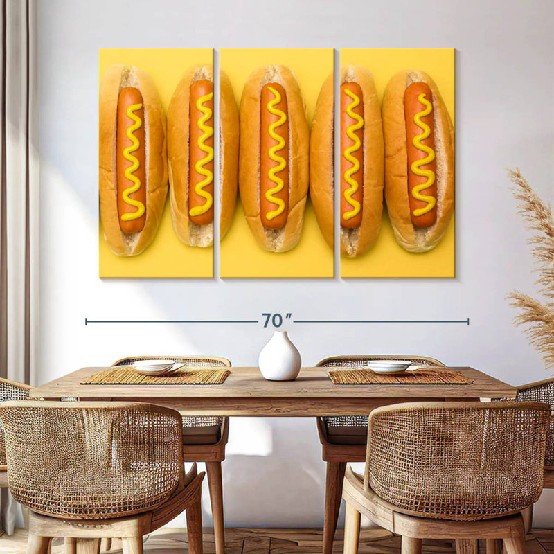 Yarlin Hot Dogs, 42" H x 65" W