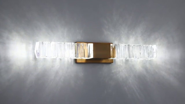 Juliet Brushed Nickel 2-Light LED Vanity with Clear Crystal Accents