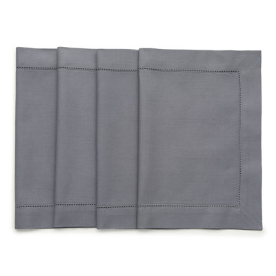 Cotton Linen Hemstitch - 100% Pure Placemats