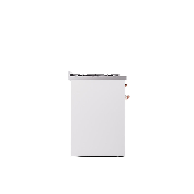 ILVE Nostalgie II 30 in Dual Fuel Range, Natural Gas, White/Copper