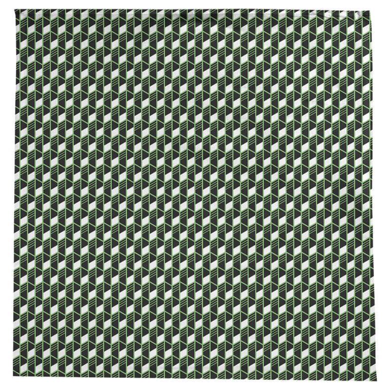 Leffel Geometric Stripes Tablecloth, Green
