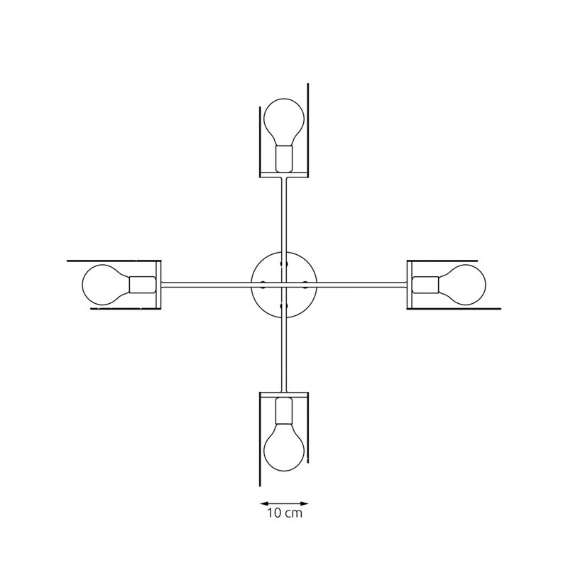 Dawnica 4 - Light Pendant, Matte Black