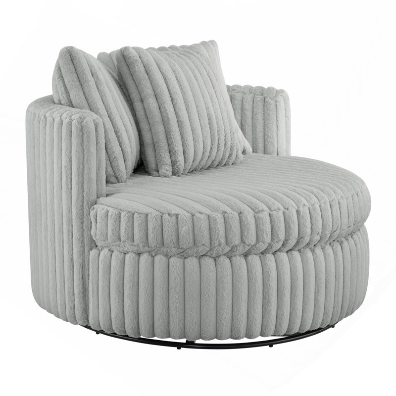 Fauteuil demi-tonneau surdimensionné Mindy