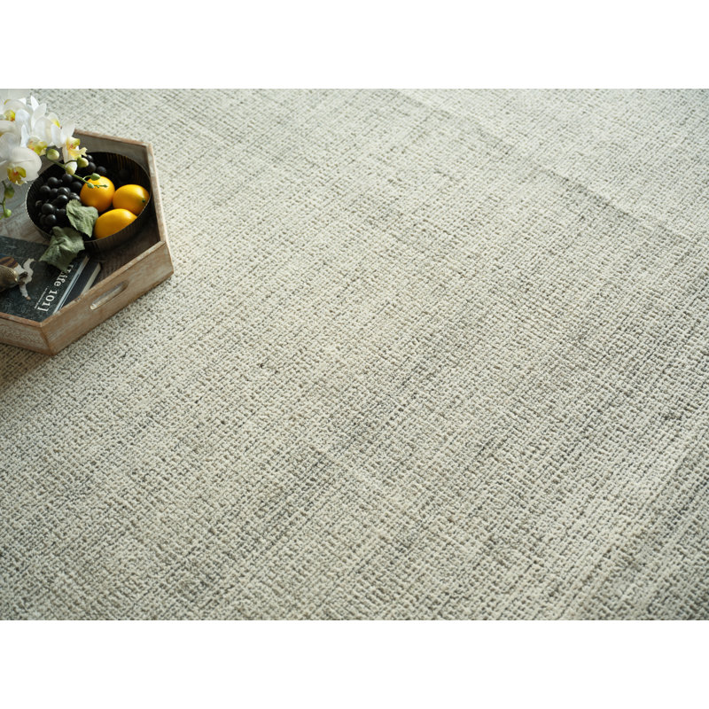 Elements Hand Tufted Wool Area Rug, Gray/Ivory, Rectangle 8' x 10'