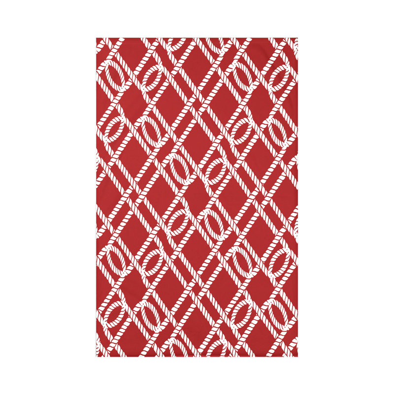 Nautical Nights Throw Blanket, 60" L x 50" W x 0.5" D, Red