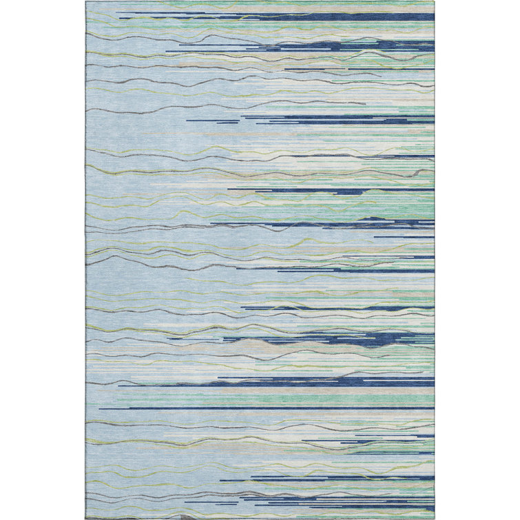 Premium Machine Washable Lyndhurst AMF996 Stripes Rug