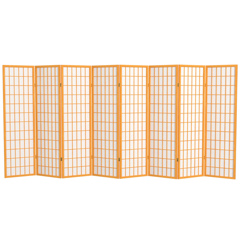 Paravent haut pliable 58,75 "Alex, Miel, 8 panneaux
