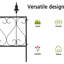 Clôture de jardin extérieure d'extérieur 24 po x 24 po en métal enduit noir, ensemble de 5