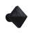 Cabinet Knob Square Black Iron 1 1/4" Renovators Supply