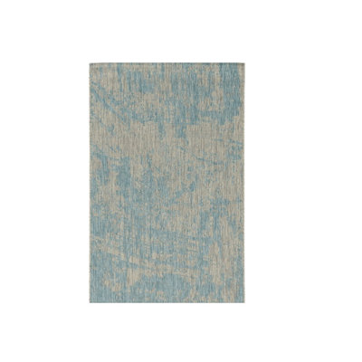 3' X 4' Teal Polypropylene Area Rug
