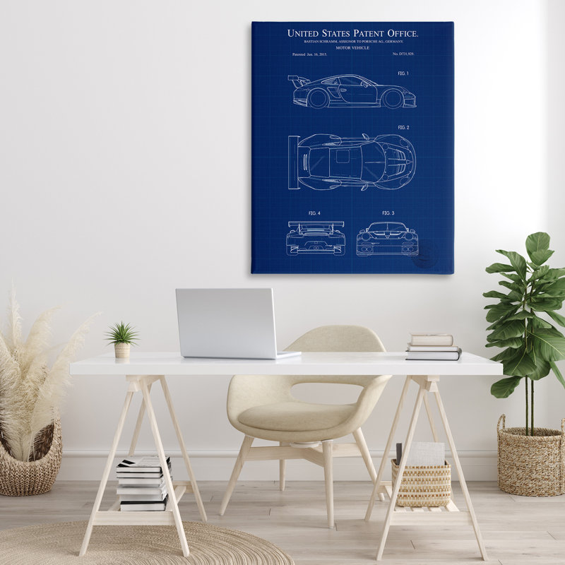 Art mural sur toile par un véhicule à moteur par Karl Hronek, H 48 po x l 36 po