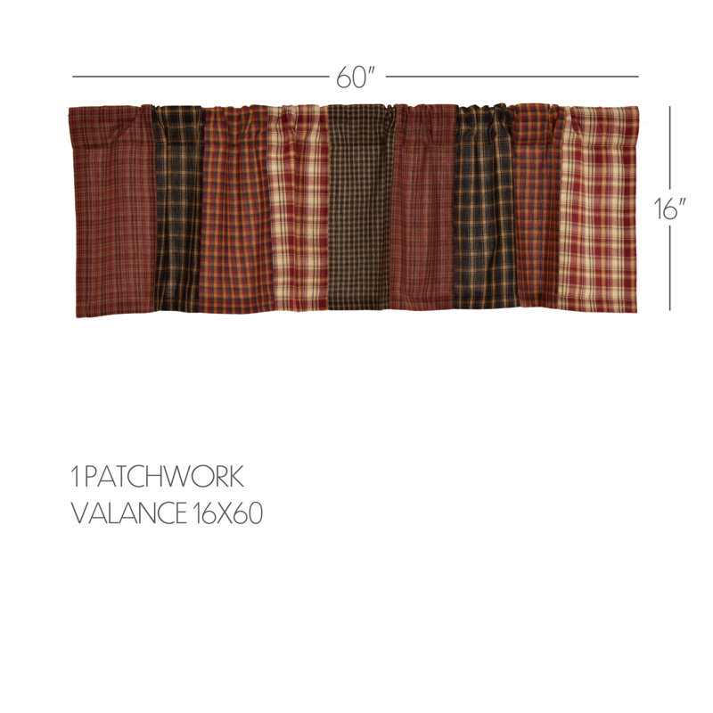 Tevfik Cotton Tailored Window Valance in, 60" W x 16" L