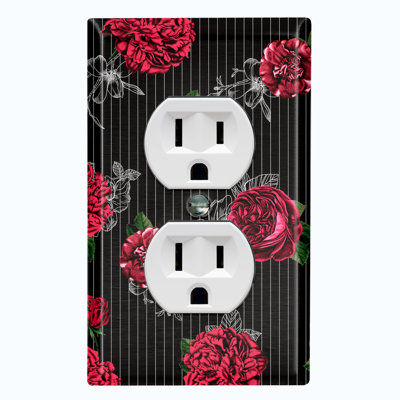 Patterned 1 - Gang Toggle Light Switch Standard Wall Plate