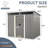 8 X 6 Ft Outdoor Storage With Lockable Doors & Transparent Panel - And Rust- Galvanized Steel 8Ft 6Ft Sliding Keeps Items Dry Protected