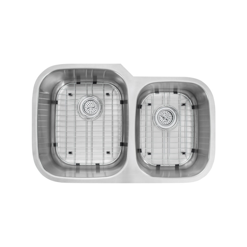31.5 " L Undermount Double Bowl Stainless Steel Kitchen Sink