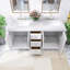 Ensemble de meuble-lavabo double 60,58 po avec dessus en pierre d'ingénierie Taigan