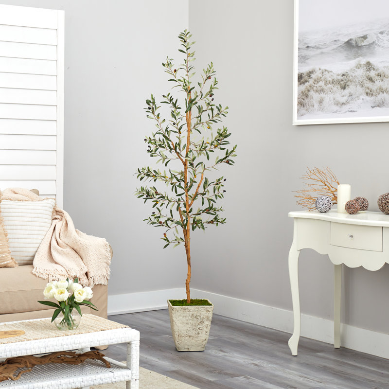 70'' Faux Olive Tree Tree in Planter