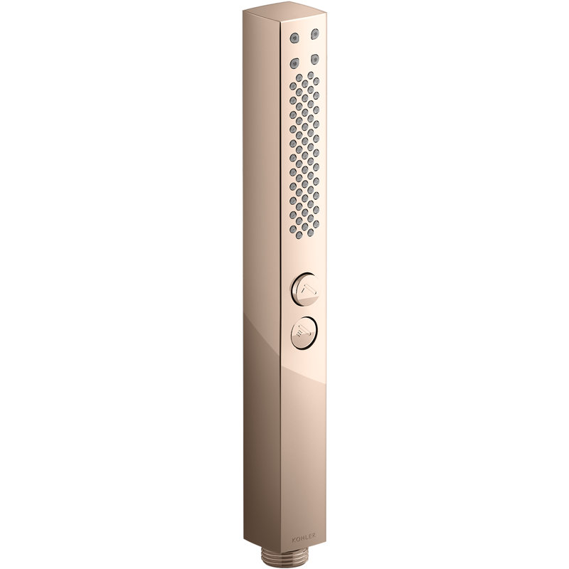 Shift Two-Function Handshower, Multi-Function Handheld Shower Head, Vibrant Rose Gold, Square, 1.75 GPM
