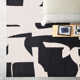 Handmade Abstract Black/ Cream Area Rug (8'X10')