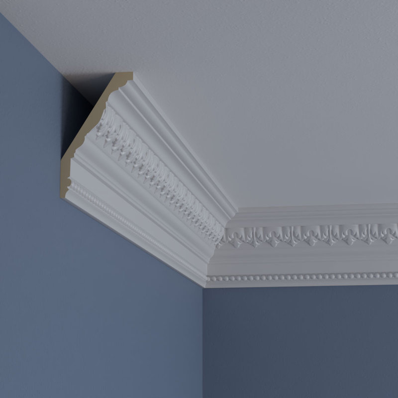 Nadia 94.5" White Polyurethane Crown Moulding