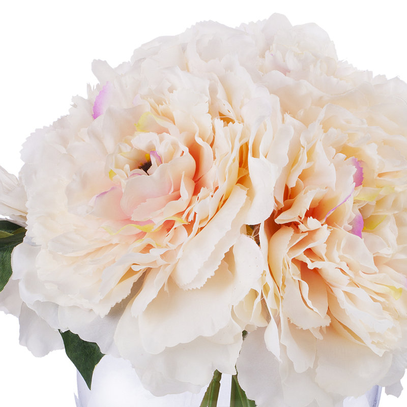 Silk Peony Arrangement in Vase
