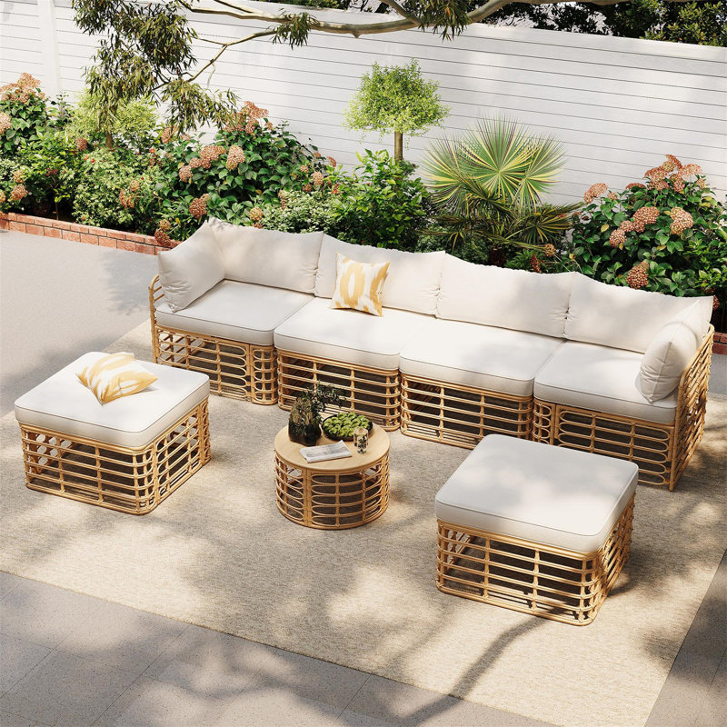 7 meubles de patio extérieur 7 pièces