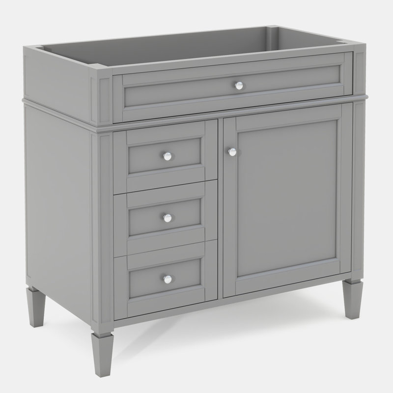 Base de meuble-lavabo simple 35 po seulement, Gris
