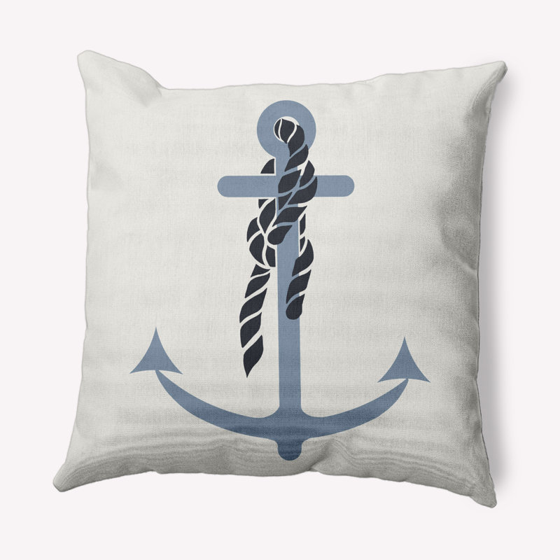 Nautical Nights Nautical Nights Graphic Print Throw Pillow, 20" x 20", Dusty Smoke