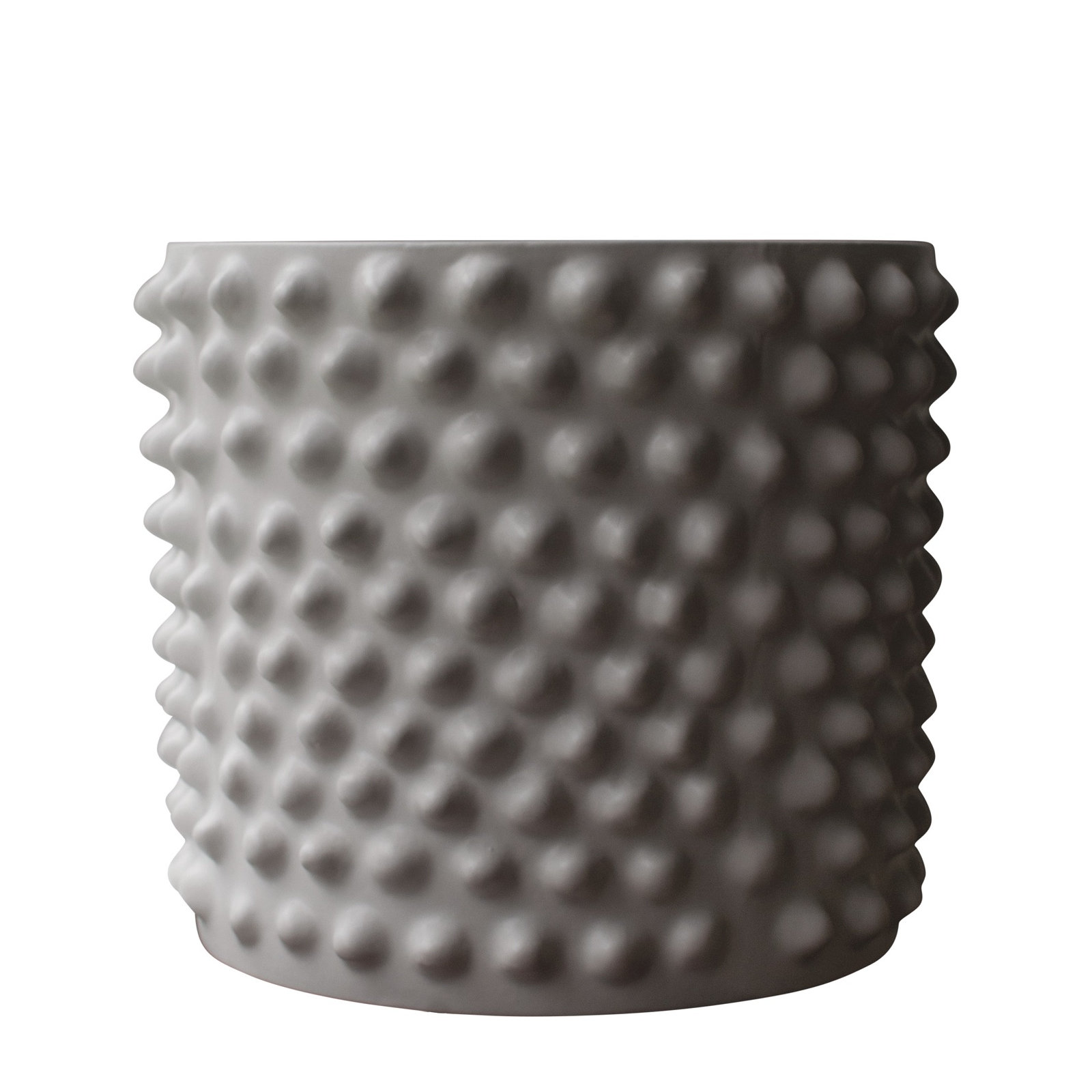 Genesta Ceramic Table Vase, Greige, 9.84" H x 11.81" W x 11.81" D