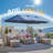 14.5 Ft X 8.3 Ft Rectangular Led Light Market Umbrella With Remote & App-Controlled Color-Changing Lights And Base-1508558530