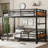 Metal Twin XL Over Twin XL Bunk Bed with Loft Conversion - Separable Into Loft and Single Bed, Raised Rail Guard-404145902-404145891