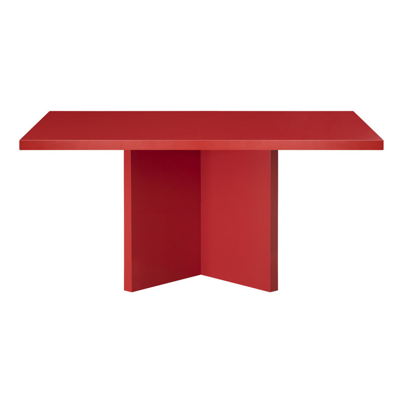 Blodwin 60 cm Rectangular Dining Table, Red Flame
