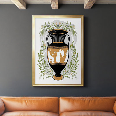 «Greek Vases II», reproduction encadrée de qualité supérieure - prête à être accrochée