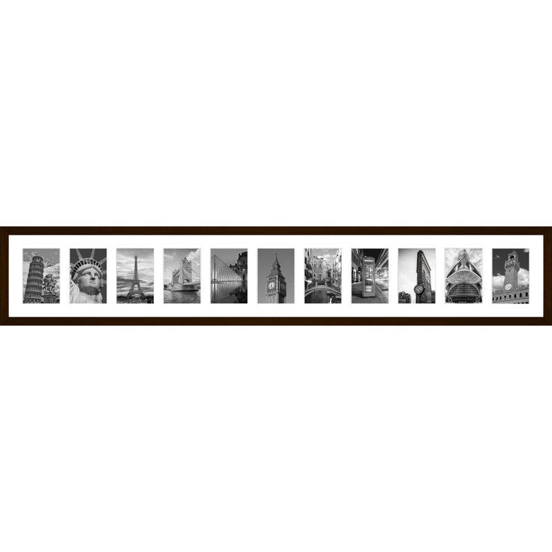 Laklyn Collage Picture Frame, Dark Brown, 117"H x 21"W