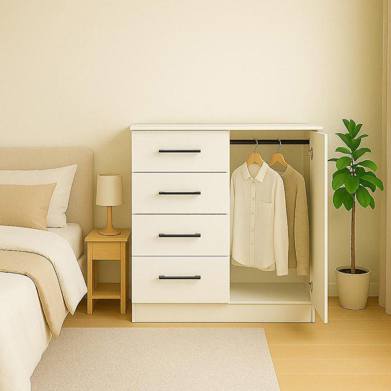 Commode pour homme Robin, Blanc, Blanc