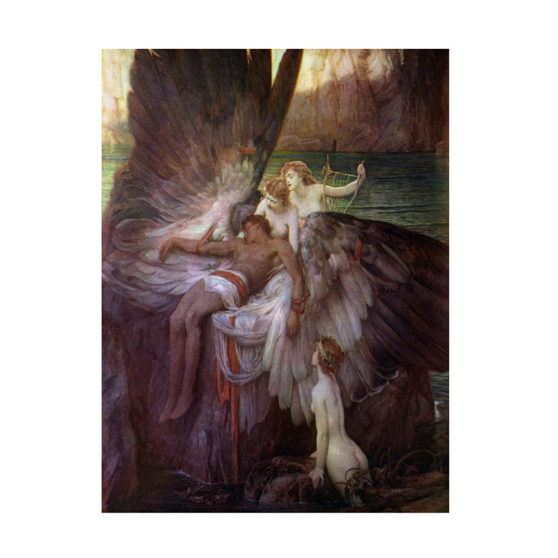 Art sur toile «The Lament For Icare» par Herbert James Draper, H 47 po x l 35 po