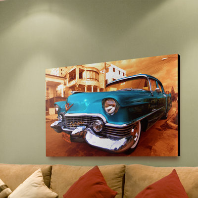 «1955 Cadilac Coupe de Ville Sedan», reproduction de photo sur toile tendue