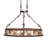 36" Long Winter Pine Oblong Inverted Pendant