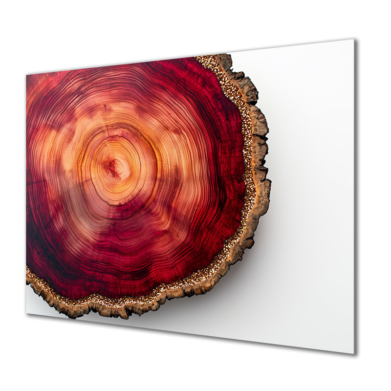 Cristaux de rubis et glissade sur bois Energy III, H 12 po x l 20 po