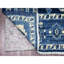 Tapis bleu en laine noué à la main 8 pi 2 po x 9 pi 9 po Seeripe Heris 701D407F6F4648E98833F56BED82F9A3