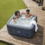 Wave | 4-Person Round Inflatable Hot Tub | 110-Jet PVC Spa with Integrated Heater-100494563