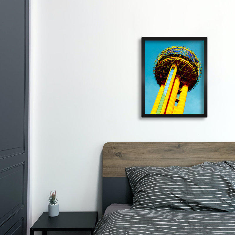 «Dallas Reunion Tower, Dallas Texas», reproduction de photo sur toile, 20" H x 16" W x 0.75" D, Toile encadrée noire