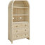 Armoire de cuisine moderne en bois de style campagnard, armoire de rangement arquée avec tablettes réglables, garde-manger polyvalent