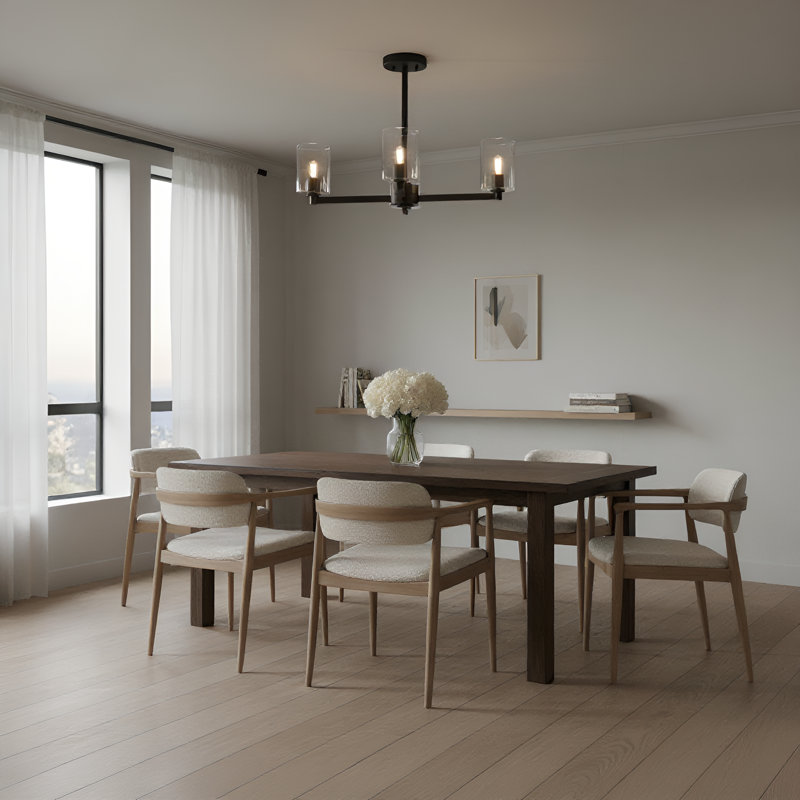 Fullton Three Light Semi-Flush Mount from , Midnight Black