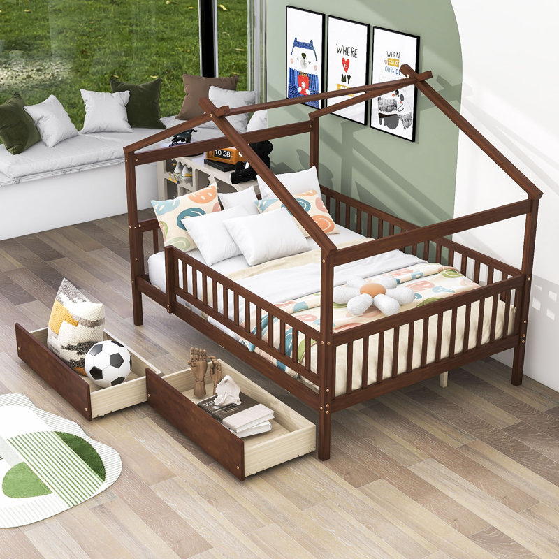 Kids with Drawers, Full, Walnut
